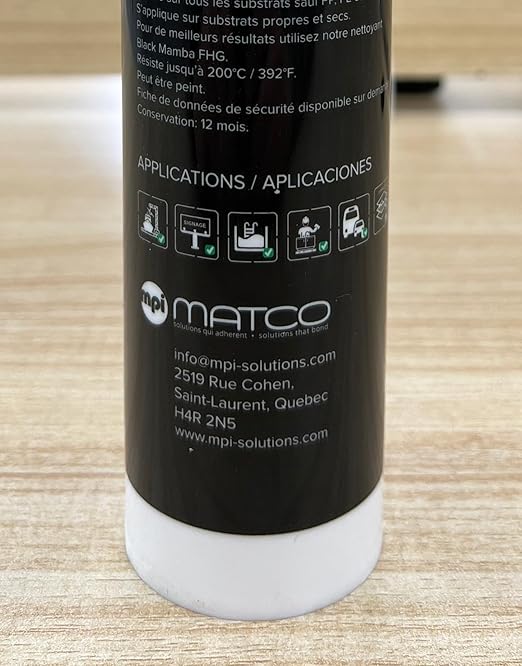 Black Mamba FHG High Tack - Superfast Mono Component Polymer Sealant Cartridge - Gray, Single, Grey