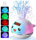 Baby Bath Toy Sprinkler with Thermometer, Temp Alarm & Backlit Display, BPA-Free | CPC Certified for Safety, Light Up Whale Bath Toy for Kids Ages 1-3, Bathtub Water Toys for Toddler, Newborn