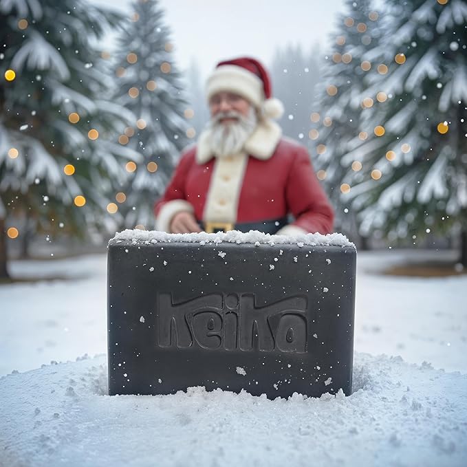 Keika Charcoal Black Soap Bar for Eczema, Psoriasis, Face, Body, Men Women Teens with Oily Skin, 5 oz.