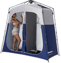 KingCamp Instant Shower Tent, Portable Superior Stable Privacy Shelter, 2 Large Rooms Outdoor Toilet Tent with Floor for Beach, Camping & Hiking, Setup in Under 60s