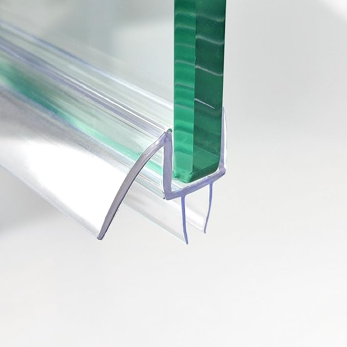 Shower Door Bottom Seal Strip 36 inch Frameless Shower Sweep for 1/2" (12mm) Thick Glass Ultra Clear Polycarbonate - Single Pack