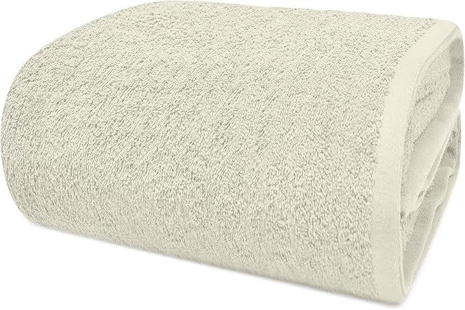 DAN RIVER Pack of 1 Bath Sheet 40x80 Inches, Extra Large Quick Dry Bath Towels, Hotel Collection Towels for Adults - Ivory