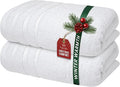 Infinitee Xclusives 100% Cotton Luxury Bath Towels Set of 2 (27x54 Inches) (Brilliant White, Bath Towels - Pack 2)