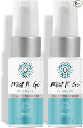 Mist N’ Go by Omaze Travel Bathroom Spray for Toilet Spray Odor Eliminator - Travel Toilet Spray for Bathroom Air Freshener Spray for Bathroom Deodorizer - Breeze Travel Size (1oz x2)