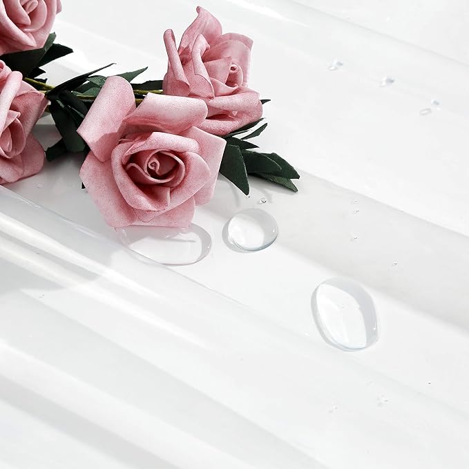 EurCross Clear Shower Curtain Liner 72x78,5 Magnets Weighted Bottom Heavy Duty Bathroom Shower Liner 78inches Long, Transparent EVA