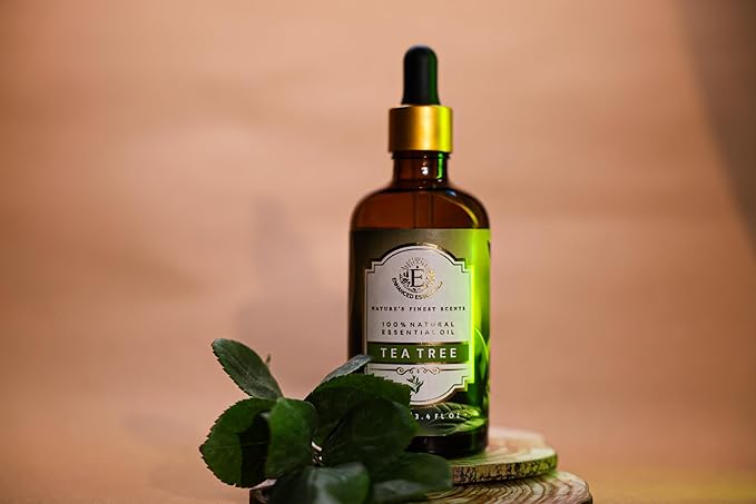 Enhanced Essentials-Luxurious Tea Tree Essential Oil|with Dropper|Concentrated Essential Oil for Diffusers,Skin Care,Fragrance,Aromatherapy,Bath,Massage,Perfume,Gifting,Soap and Candle Making| 100 ml