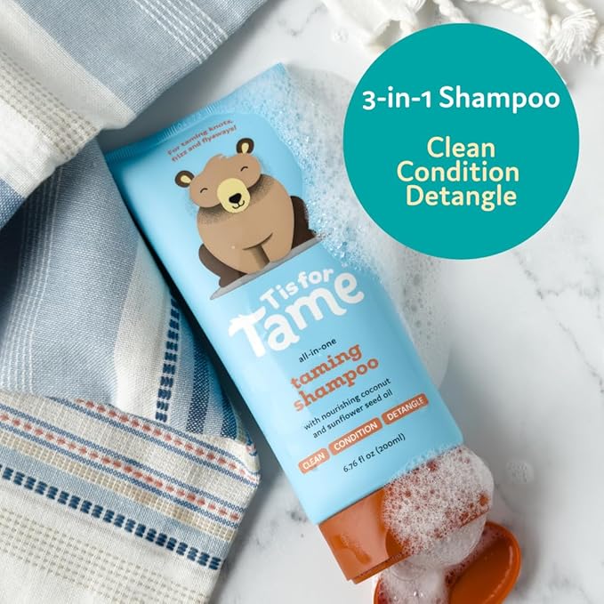 T is for Tame Baby Shampoo - Plant Based & All-Natural, Pediatrician and Dermatologist Tested, Specially Crafted for your Baby's Gentle Hair - Pack of 2