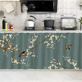SK Studio Short Curtains for Kitchen, Cabinet Shelf Dust-Proof Blackout Tier Cafe Curtain Under Sink Skirt for Bathroom Laundry Room Style 13, 23.6" W x 31.5" H