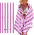 Personalized Passion Beach Towels for Adults - Custom Pool Towels with Name - Highly Absorbent Cotton - Striped Design for Women & Men - Large 70x30 Bath Sheet for Hotel, Swim & Camping - Lavender