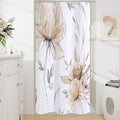 Small Stall Boho Watercolor Floral Shower Curtain 36 x 72, Brown and Grey Ink Painting Style Flower Shower Curtains for Chic Elegant Bathroom, Tan Artistic Narrow Half Size Shower Curtain