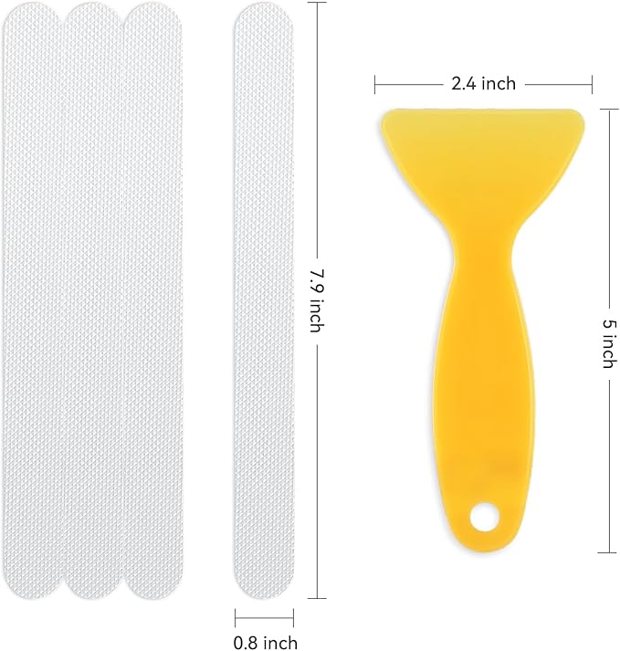 AGPTEK 36PCS Bathtub Non Slip Stickers, Anti-Slip Shower Strips with Strong Adhesive for Bath Tub Shower Bathroom Edge of Swimming Pool Stairs Ladders Boats, Clear