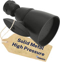 HammerHead Showers® Solid Metal 2 Inch High Pressure Shower Heads - MATTE BLACK – 2.5 GPM Shower Heads High Pressure - High Flow Shower Head with ADJUSTABLE SPRAY PATTERN - Fixed Shower Head