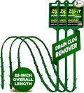 The original Zip-It Hair Clog Remover 25-inch Overall Length Drain Snake Cleaner (3-Pack), Unclog Your Sink, Shower, & Tub Drain In Seconds – Non-toxic, Made in the USA