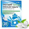 Kettle Descaler Tablet, 20 Pack Kettle Cleaner Removes Hard Water Buildup, Efficient Water Bottle Cleaning Tablets, Limescale Remover Tablet For Kettles, Coffee Machines, Shower Heads