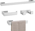 Brushed Nickel Bathroom Hardware Set, 4-Piece Bath Towel Bar Set SUS304 Stainless Steel Towel Rack Set for Bathroom, 23.6 inches Bathroom Towel Holder Set Wall Mounted
