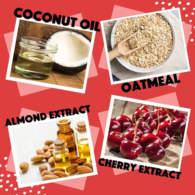 Natural Dog Shampoo, Soothing Cherry Almond Oatmeal, 1 Gallon