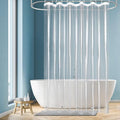 EurCross Long Clear Shower Curtain Liner 82 inch Length, EVA 10g Waterproof Plastic Bathroom Curtain Shower Liner 72x82 inches with 5 Weight Bottom Magnets, Transparent
