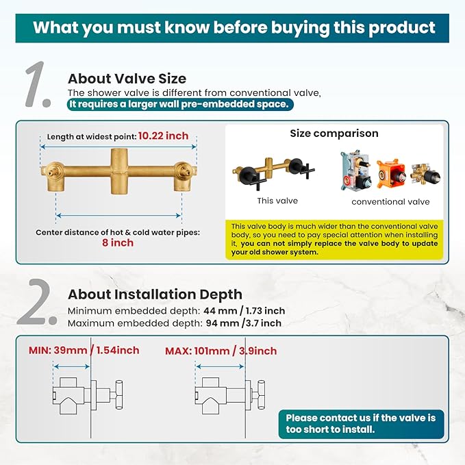 gotonovo 2 Handle Tub Shower Faucet Set Bathtub and Shower Faucet Combo Dual Shower Head and Handle Set Tub Shower Trim Kit Shower System with Tub Spout Wall Mount Matte Black