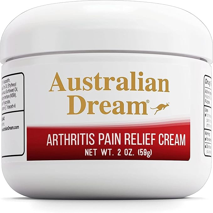 Australian Dream Arthritis Pain Relief Cream - Soothing & Non-Greasy - Powerful Topical Arthritis Pain Relief - Good for Muscle Aches or Joints - 2 oz Jar