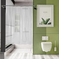 AmazerBath Small Stall Shower Curtain Clear 60x60 Inches, Plastic RV Shower Curtain for Camper, Heavy Duty 8G Premium PEVA, Bathroom Accessories with 3 Big Stones and 10 Rustproof Grommets