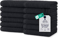 DAN RIVER 12 Pack Wash Cloths for Showering [12x12] - 100% Cotton Washcloths Premium Quality Flannel Face Cloths for Bathroom, Highly Absorbent and Soft Feel Wash Clothes, Charcoal