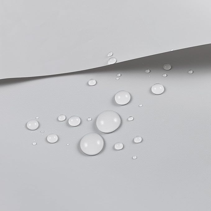 Barossa Design Gray Silver Long Shower Curtain Liner 78" Height - 3 Magnets & Waterproof Lightweight PEVA Shower Liner for Bath Tub, PVC Free, Metal Grommets, Silver Gray, 72x78