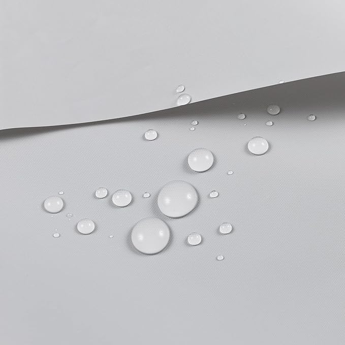 Barossa Design Silver Gray Stall Shower Curtain Liner with 3 Magnets - 36" x 72" Waterproof PEVA Plastic Narrow Shower Liner Lightweight for Small Bathroom, Metal Grommets - Gray Silver
