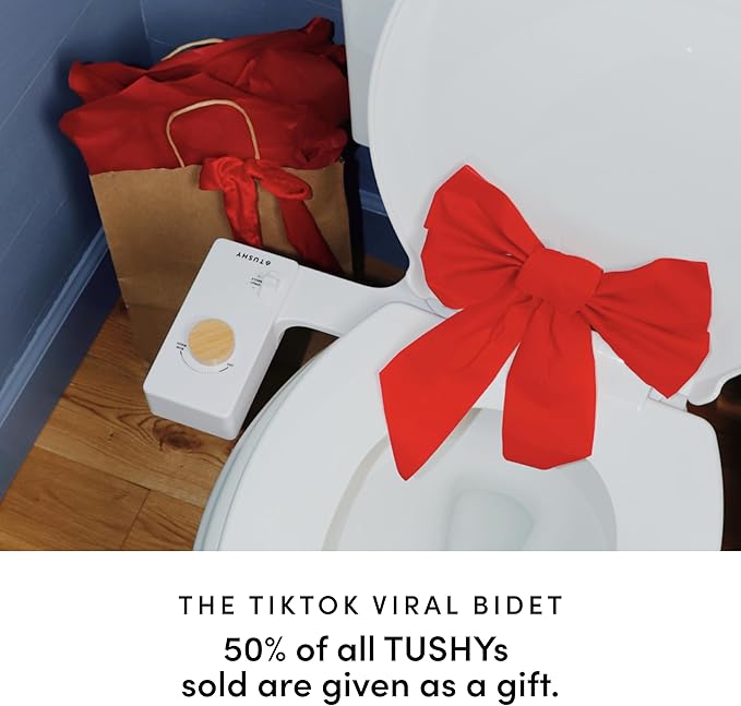 TUSHY Classic 3.0 Bidet Toilet Seat Attachment - A Non-Electric Self Cleaning Water Sprayer with Adjustable Water Pressure Nozzle, Angle Control & Easy Home Installation (Platinum)