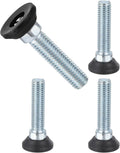 uxcell 1/2"-13 Thread Furniture Feet Levelers, 4Pcs 48mm l Adjustable Furniture Feet Screw in Threaded Leveling Leg Screw on Chair Foot Glides Leveling for Table Chair Cabinet Black