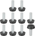 PATIKIL 10 Pcs M8 x 25mm Thread Adjustable Furniture Levelers, Furniture Feet Levelers Screw on Steel Screw in Threaded Leveling Feet Glides for Table Chair Cabinet Patio Legs