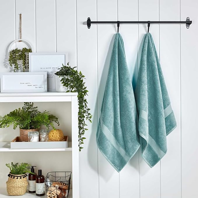 Christy Supreme Hygro 6 Piece Towel Set | Mineral Blue | 100% Luxury Supima Cotton | Ultra Soft | Super Absorbent | 650GSM | 2 Bath Sheets 2 Hand Towels 2 Face Cloths
