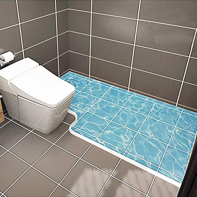 Duzzy 67 Inch Collapsible Shower Threshold Water Dam, Ideal for Wheelchair Accessible, Suitable for Accessibility ADA Handicap Shower