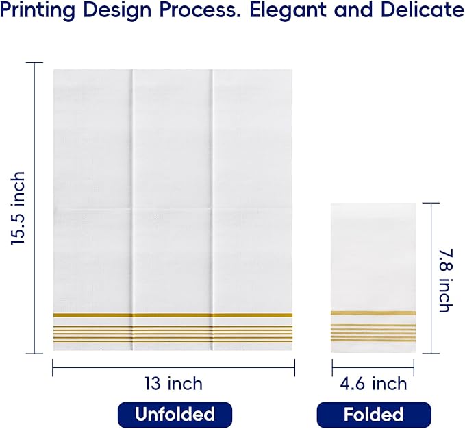 400 Pack Paper Napkins, Disposable Guest Towels Party Dinner Napkins Soft, Absorbent 3-Ply Hand Towels for Bathroom, Thanksgiving, Wedding and Events