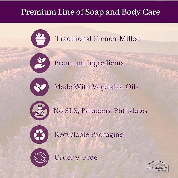 A LA MAISON French Liquid Hand Soap, Citrus Blossom - Natural Hand Wash Made with Essential Oils - Biodegradable, Plant-Based, Vegan, Cruelty-Free, Alcohol & Paraben Free (16.9 oz, 6 Pack)
