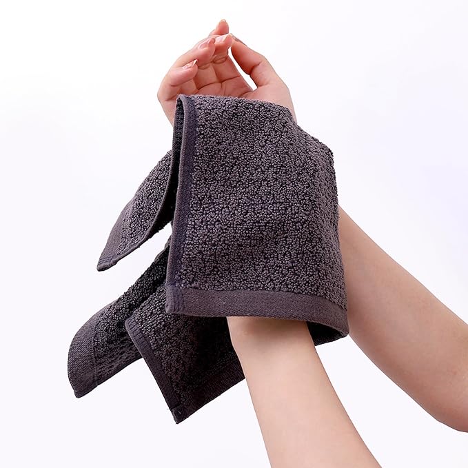 Everplush Diamond Collection 6-Piece Bath Sheet Set, Soft Plush Jacquard Luxury Bath Towels,Highly Absorbent & Fast-Drying Luxury Towels Sets for Bathroom,Shower, or Spa (Charcoal, Bath Sheet 6PK)