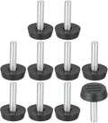 PATIKIL 10 Pcs M6 x 24.5mm Thread Adjustable Furniture Levelers, Furniture Feet Levelers Screw on Steel Screw in Threaded Leveling Feet Glides for Table Chair Cabinet Patio Legs