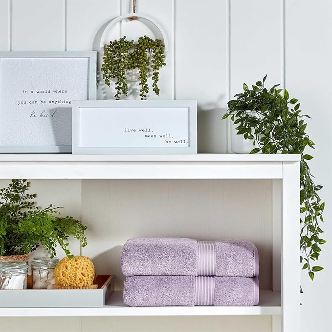 Christy Supreme Hygro 6 Piece Towel Set | Lavender | 100% Luxury Supima Cotton | Ultra Soft | Super Absorbent | 650GSM | 2 Bath Sheets 2 Hand Towels 2 Face Cloths
