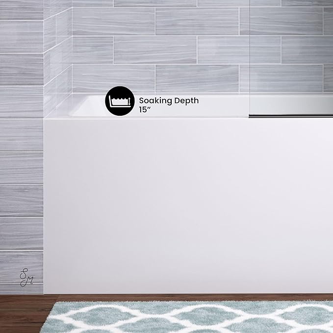 Voltaire 54" X 30" Right-Hand Drain Alcove Bathtub with Apron