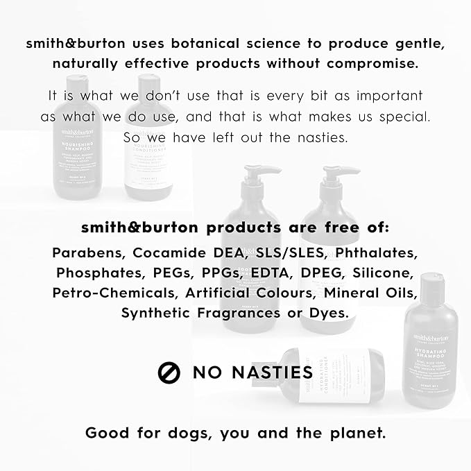 smith&burton Hydrating Dog & Cat Shampoo And Conditioner Duo Set, Natural Moisturizing Coat Care That Replenishes, Softens And Enhances Silky Smooth Shine, Scent No.1, 16.9 Fl oz / 500ml Each