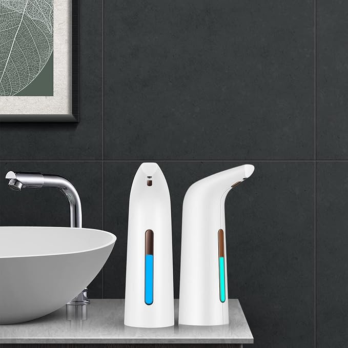 Automatic Soap Dispenser Touchless, TUMAN Pro Battery Operated Electric 14oz/400ml Liquid Hand Soap Dispenser with Motion Sensor, Suitable for Kitchen Bathroom Hotel, IPX6 Waterproof(White)…