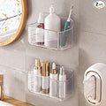 Diesisa 2pc Acrylic Wall Mount Organizer, Adhesive Clear Cabinet Door Organizer,Acrylic Shelves for Wall,No Drilling Hang Walls,with Self Adhesive Tape, for Bathroom, Kitchen, Living Room