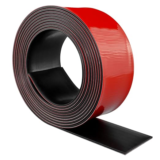 Neoprene Rubber Strips Self Adhesive Solid Rubber Sheets, Rolls & Strips for DIY Gaskets Crafts Pads Seals Warehouse Flooring Neoprene Sheet with Adhesive Backing (2" Wide x 1/16" Thick x 20' Long)