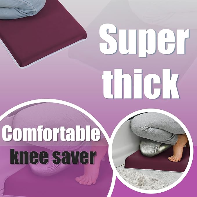 Supa Ant Baby Bath Kneeler and Elbow Rest Pad –Mom’s Choice Award Winner –US-Designed Extra Thick Bathtub Kneeling Pad with 8 Suction Cups, 5-Pocket Organizer, Non-Slip, Cushioned, Durable (Bordeaux)
