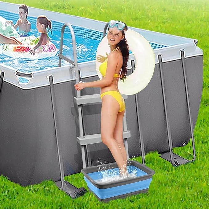 Foot Bath Basin, Foldable & Portable Foot Soak Tub for Feet Spa Bath, Feet Soaking Bucket Pool Accessories for Dry Skin Hot Water Travel Camping Outdoor Beaches Salon Pedicure