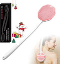 3PCS Extender Handle Set,17in Lengthen Detachable Long Handle Back Brush*1,Silicone Body Scrubber for Gentle Exfoliating and Massage Can Produce Rich Foam*2,Long Handle Back Scrubber for Men (White)