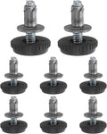 uxcell 1/4"-20 Thread Furniture Feet Levelers, 8Set 25.6mm L Adjustable Furniture Feet Screw in Threaded Leveling Leg Screw on Chair Foot Glides Leveling for Table Chair Cabinet Black