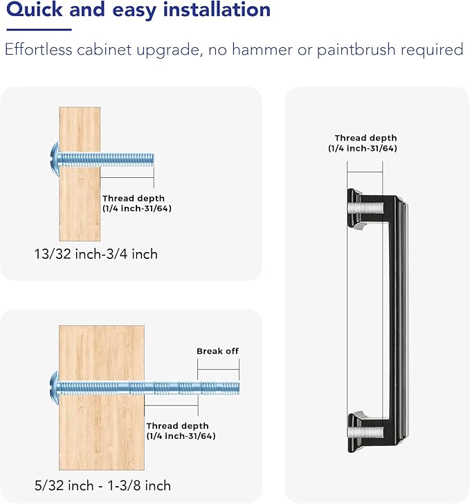 Ravinte Hardware 5 Pack Matte Black Cabinet Pulls, 3-3/4 Inch (96mm) Hole Center Zinc Alloy Drawer Handles for Kitchen Cabinets, Cupboards, Dressers, Square Solid Metal Hardware