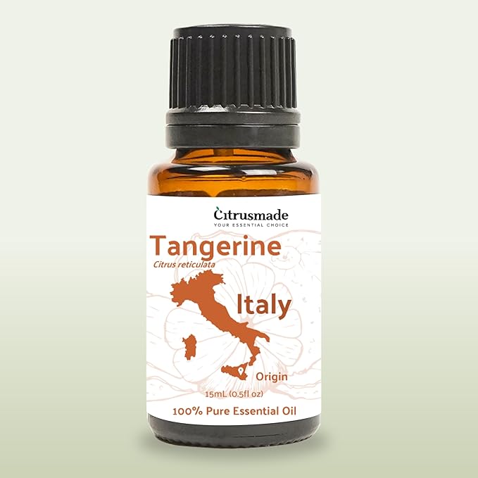 Tangerine Essential Oil - Direct from Citrusmade in Sicily, Italy - Essential Oils for Diffusers & Aromatherapy | 100% Pure Therapeutic Grade (15ml)