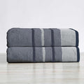 Great Bay Home Decorative Oversized Bath Sheet Set - Luxury Cotton 2 Pack 68x35 Extra Large Towels - Luxurious, Ultra-Soft, Durable Towels for Bathroom Decor (Blue)