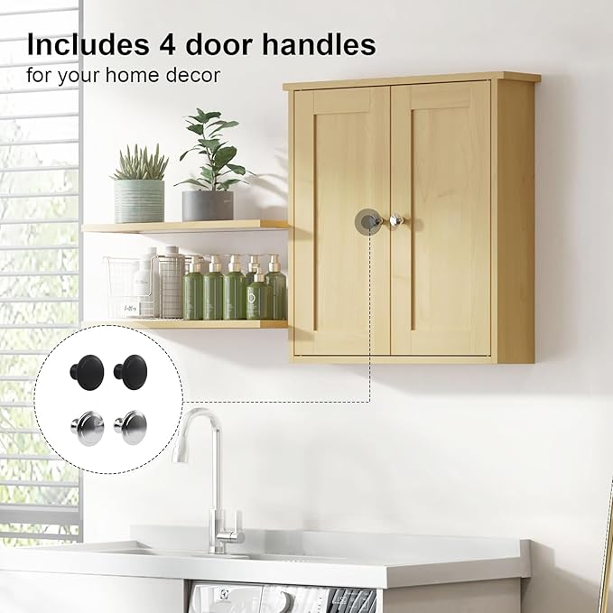 Bathroom Wall Cabinet,Medicine Cabinets for Bathroom Cabinet Wall Mounted,Medicine Cabinet Over Toilet Storage Cabinet,Surface Mount Medicine Cabinet for Laundry Room,Kitchen,22x23
